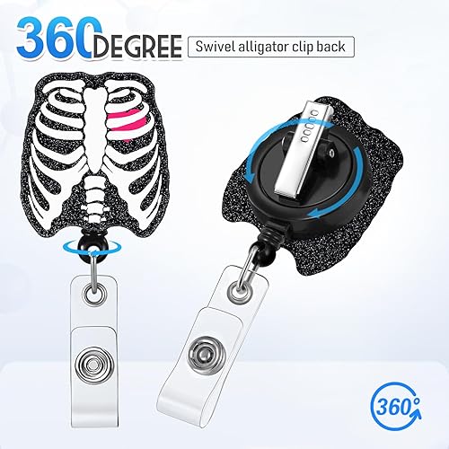 Miniatura 10 de Plifal Soporte retráctil para carretes de útero con clip de identificación para obstetricia, enfermera, enfermería, tarjeta de identificación,