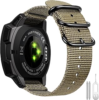 Fintie Band Compatible with Garmin Instinct / 2 Solar, Soft Woven Nylon Sport Strap Compatible with Garmin Instinct Tactical/Tide/Esports/Instinct Solar