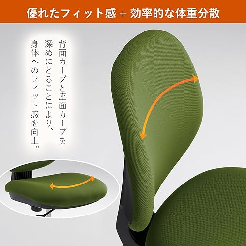 Miniatura 4 de () Okamura 8RC11A-F5B7 RC-1 Office Chair, Simple Assembly, Work from Home, No Armrests, Terracotta