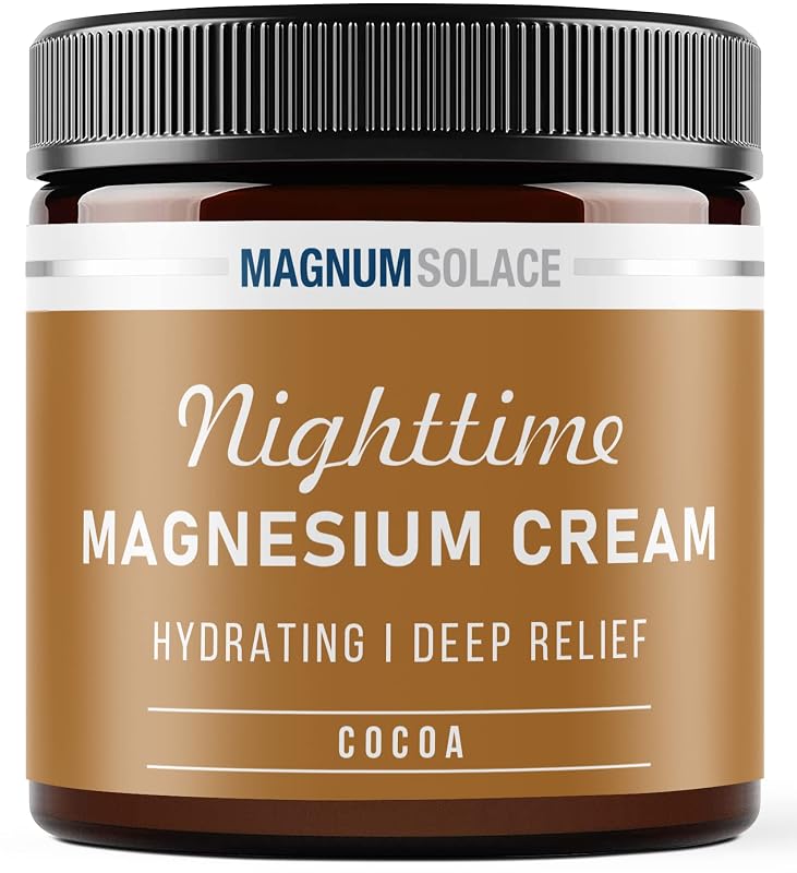 Magnum Solace Creme de magnésio com cloreto de magnésio, 250 mg por colher de chá, 1 frasco