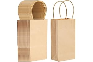Juvale 50-Pack Small Brown Gift Bags: Perfect for Small Gifts, Crafts, and Storage