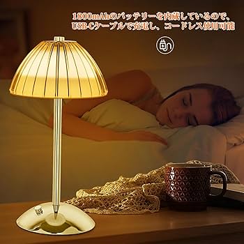 Amazon.co.jp : VABOO テーブルランプ 充電式 ベッドサイド