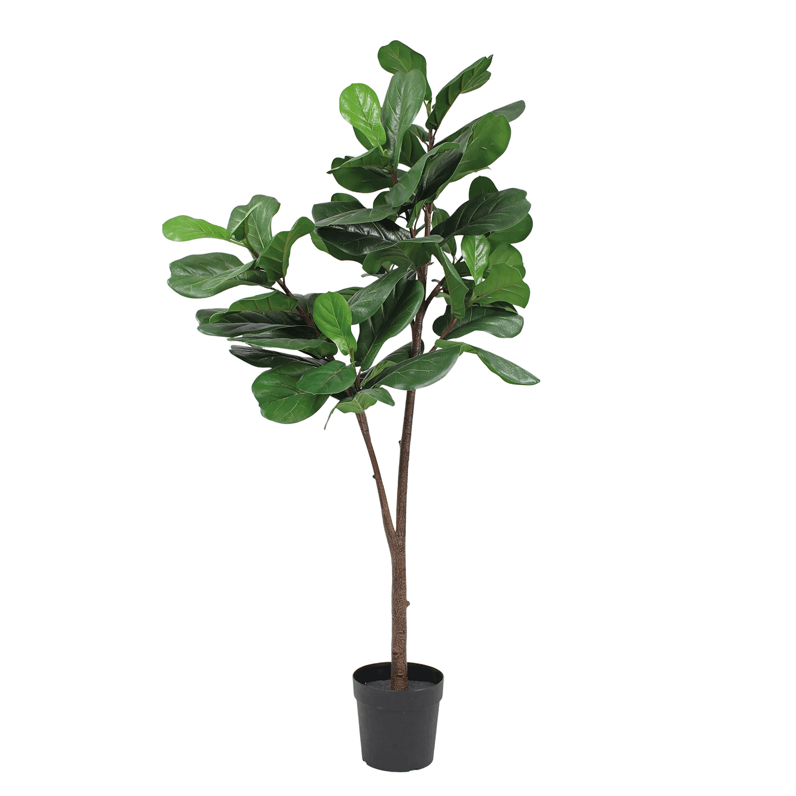 Blooming Artificial Green Plants Indoors In Pots, Faux Decorative Foliage, No Hassle, Easy Care, Perfect For Bringing Life To Indoor Spaces (Fiddle Leaf Tree) (Green) (175Cm)