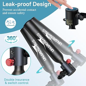 0.5l Mini Scuba Tank with Pump, DOT Certification Scuba Diving Tanks, Small Portable Diving Cylinder, 3000psi Max Pressure