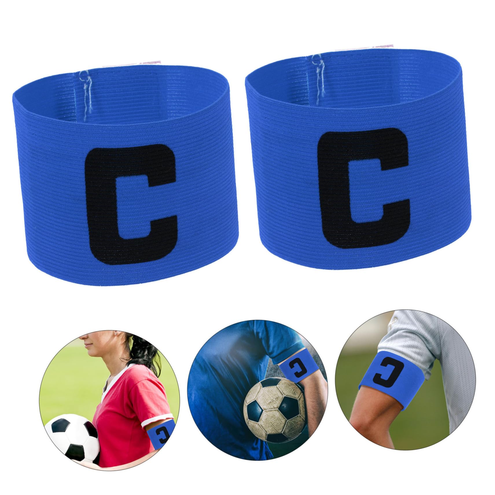 INOOMP 6pcs Soccer Ball Football Team Armbands Team Leaders Arm Sign Practical Soccer Armbands Professional Football Armbands Wear-resistant Armbands Leader Band Adjustable Utensils Nylon