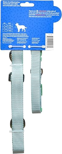 Miniatura 6 de The Dodo Juego de collar y correa de nailon azul y verde, pequeño bonito juego de correa y collar a juego, juego de correa y collar impermeable para