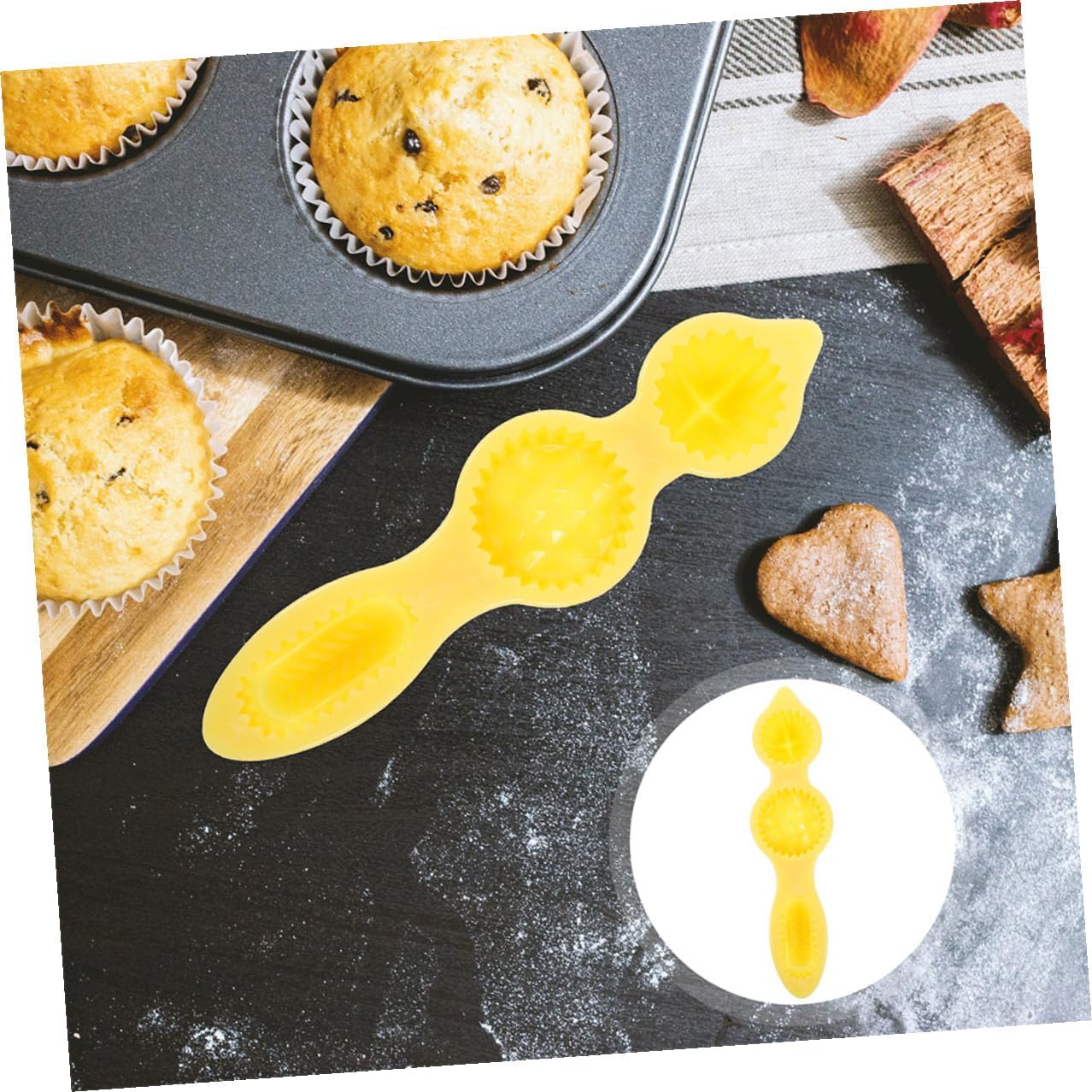 MAGICLULU 2pcs Plastic Onigiri Cookie Press Mold Set, Reusable Biscuit Stamp for Home Baking, Kitchen Pastry Tool for Cookies and Rice Balls