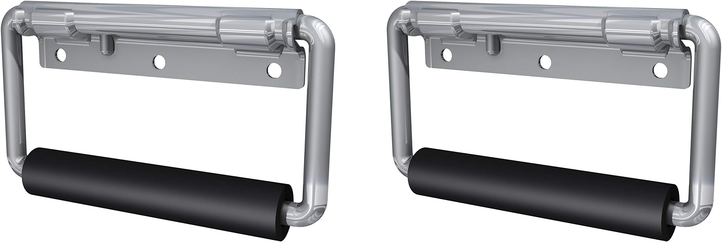 TCH Hardware 2 Pack Spring Loaded Zinc Steel Surface Mount Handle with Padded Grip - Case Chest Cabinet Box