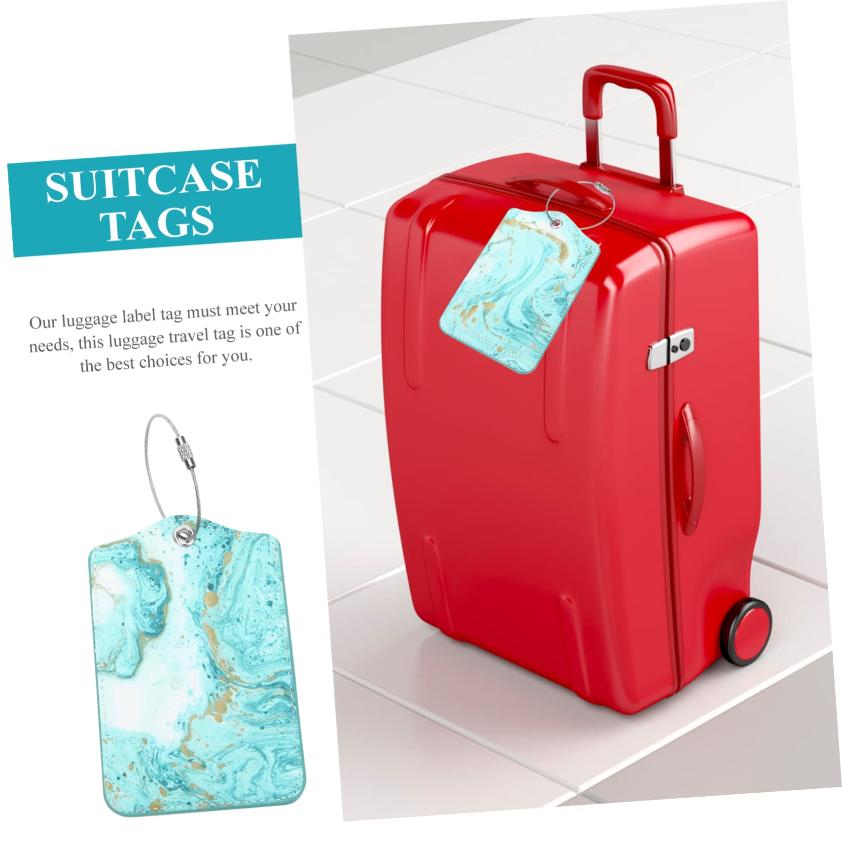 LIFKOME 4 Etichette Identificative Per Bagagli Da Viaggio Personalizzate E Luminose in Pu Etichette Identificative Per Valigie