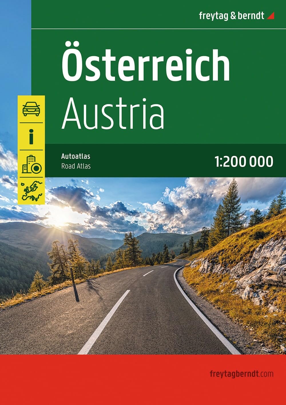 Austria Road atlas1:200.000, freytag & berndt: 1:200,000 scale