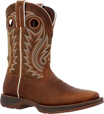 Durango Rustic Tan Navy Western Boot