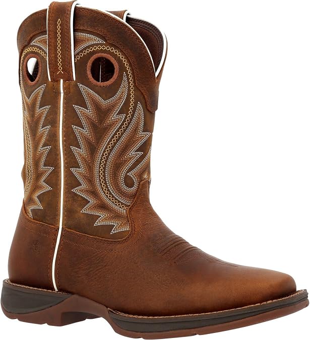 Durango Rustic Tan Navy Western Boot
