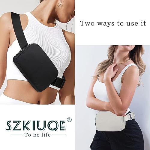 Miniatura 3 de Riñonera con correa ajustable, cangurera cruzada para mujer, riñonera de moda, mini bolsa de cintura para entrenamiento, correr, viajar, senderismo,