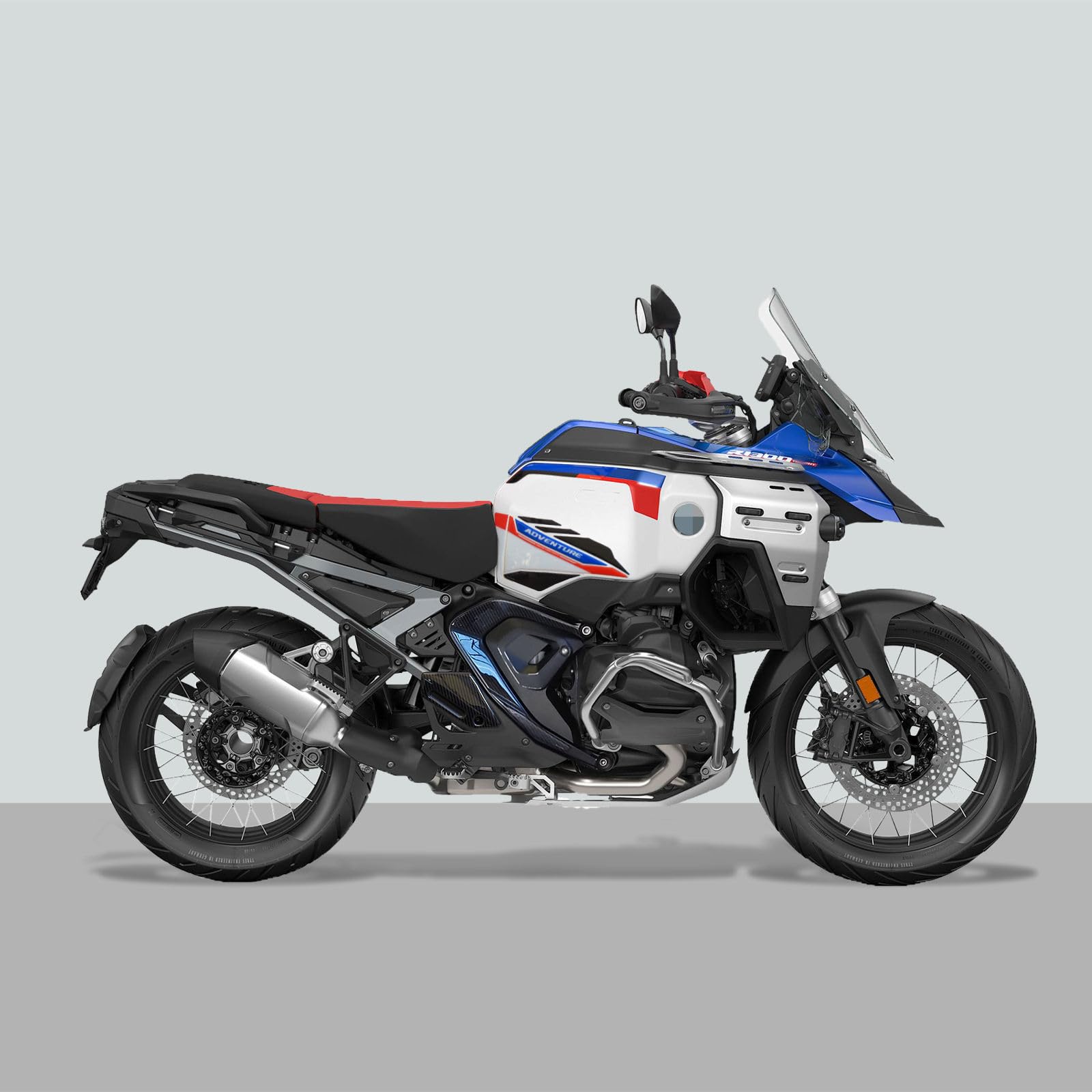 Resin Bike Kit Adhesivos Compatibles con BMW R 1300 GS Adventure Trophy 2025. Protection de Réservoir, Guardabarros, Paramanos de Choques y Arañazos de Moto. Kit Pegatinas 3D Resinadas Made in Italy
