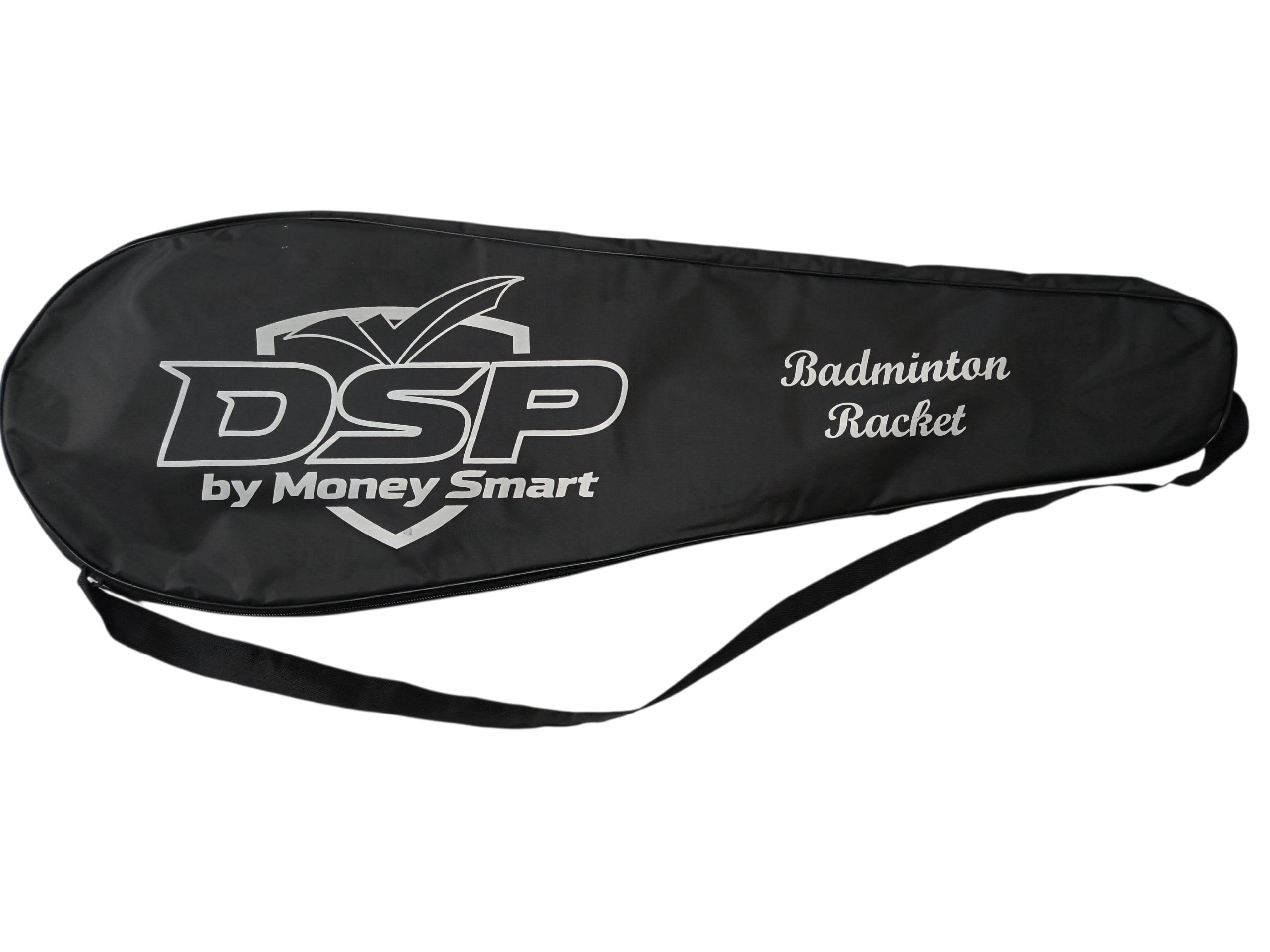 Badminton Padded Racket Cover, Black Nylon Carrying Case with Shoulder Strap, Professional Sports Equipment Storage Bag