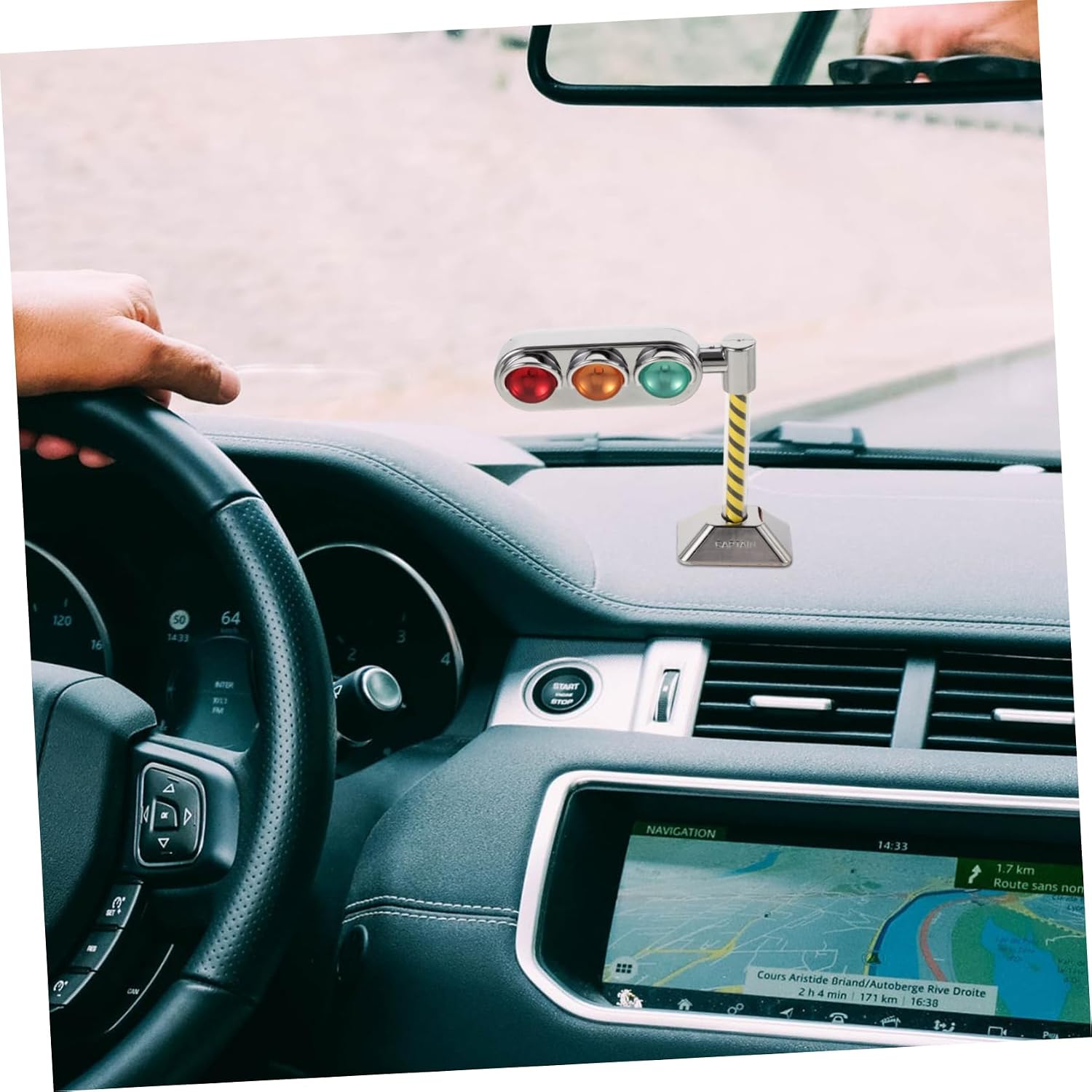 NUOBESTY Led Traffic Light Ornament for Car Stop Light Easy Install Unique Car Interior Decor