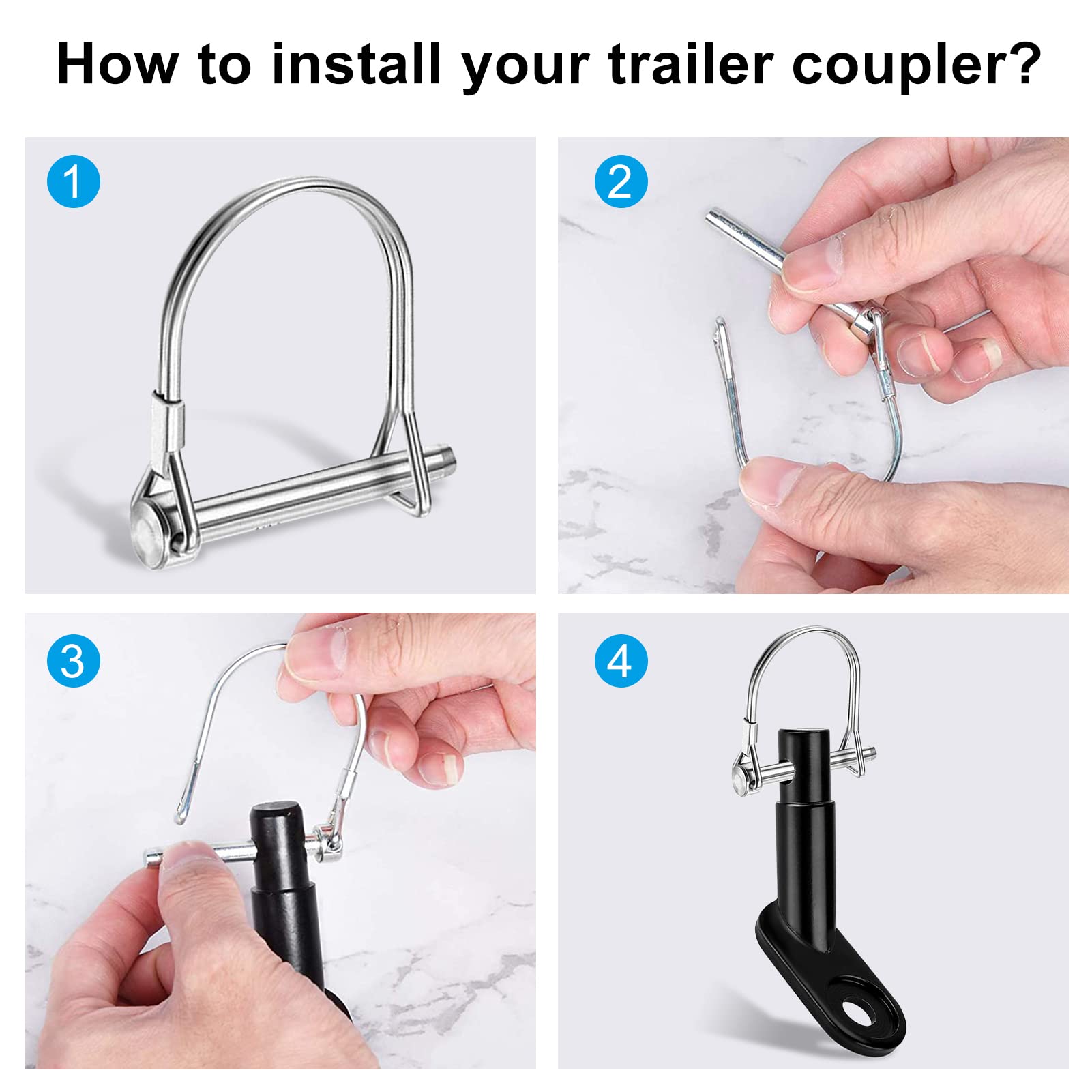 Fahrradanhänger Kupplung Schnellkupplung - Verzinkt Mit Sicherungsstift