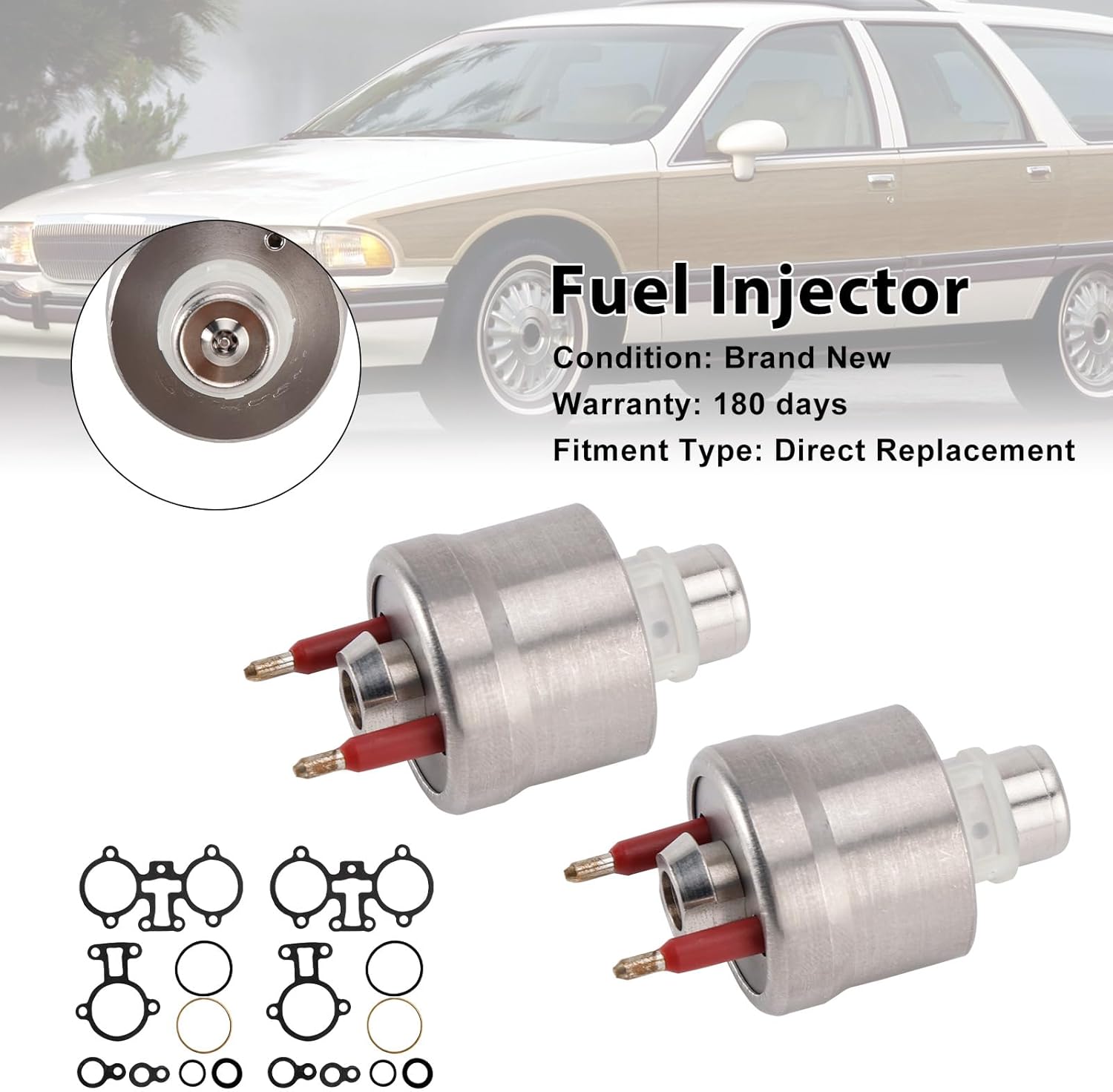 2Pcs Fuel Injectors Set Fit For Buick Commercial Roadmaster,For Cadillac Brougham Fleetwood,For Chevrolet GMC C1500 C2500 C3500 K1500 K2500 K3500,Replace# 17111864, 17112494, 19110538, 57202