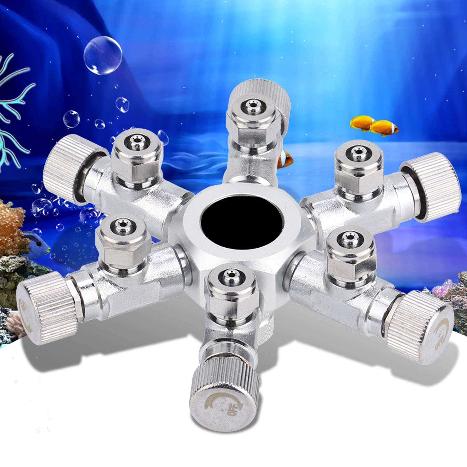 Akwarium CO2 Splitter zawór regulacyjny akwarium kontrola CO2 dystrybutor wielokrotnego użytku rozdzielacz CO2 akcesoria do pompy powietrza do roślin akwariowych (6 sposobów)