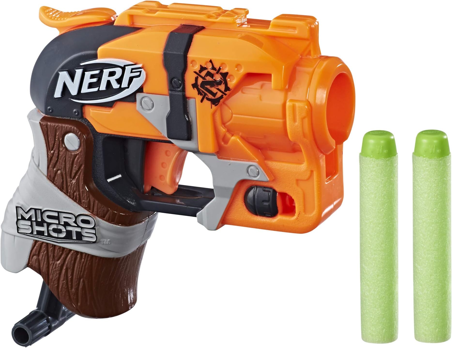 Micro Shots Zombie Strike Hammershot, Includes blaster and 2 darts, For Kids Ages 8 years Old and Up (Multicolor)