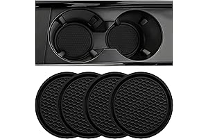 Car Cup Coaster, 4PCS Universal Auto Non-Slip Cup Holder Embedded in Ornaments...