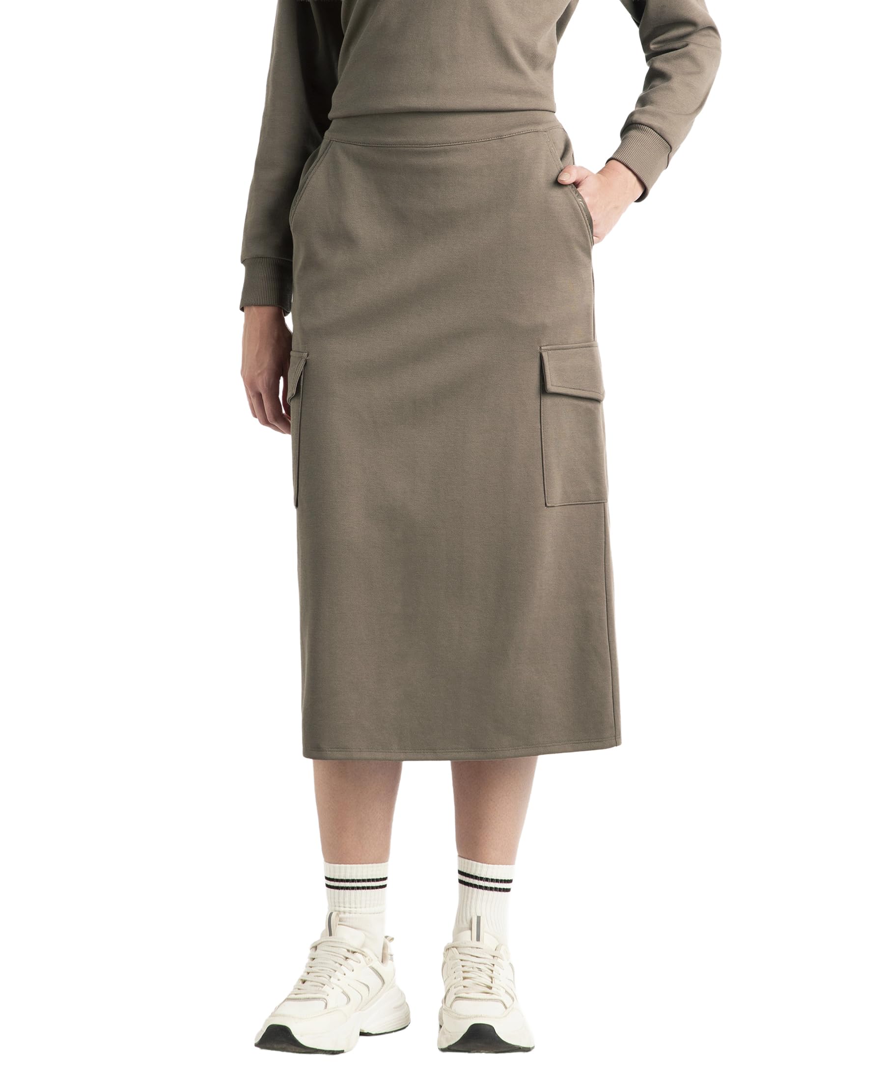 jockey Groove WZ14 Women Super Combed Cotton Rich Pique Fabric Cargo Skirt with Inner Drawstrings-picture-41