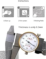 Vista 3 de FLYZZZ Parches de reparación de pantallas grandes, kit de reparación de puerta mosquitera, kit de pantalla autoadhesiva adecuado para reparar