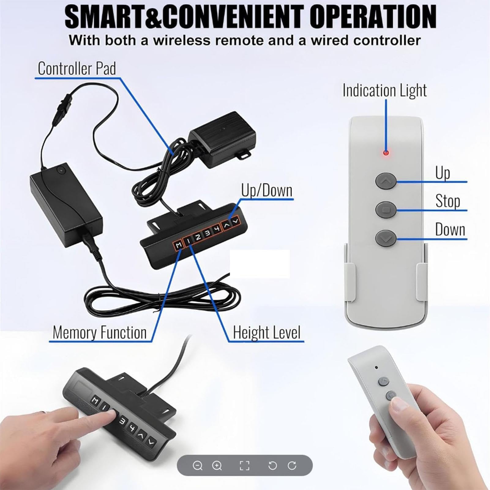 Soporte Telescópico Eléctrico Ajustable para TV – Elevador Motorizado con Mando A Distancia – Ocultable En Muebles, Tiempo De Recorrido Inferior A 40 Segundos.