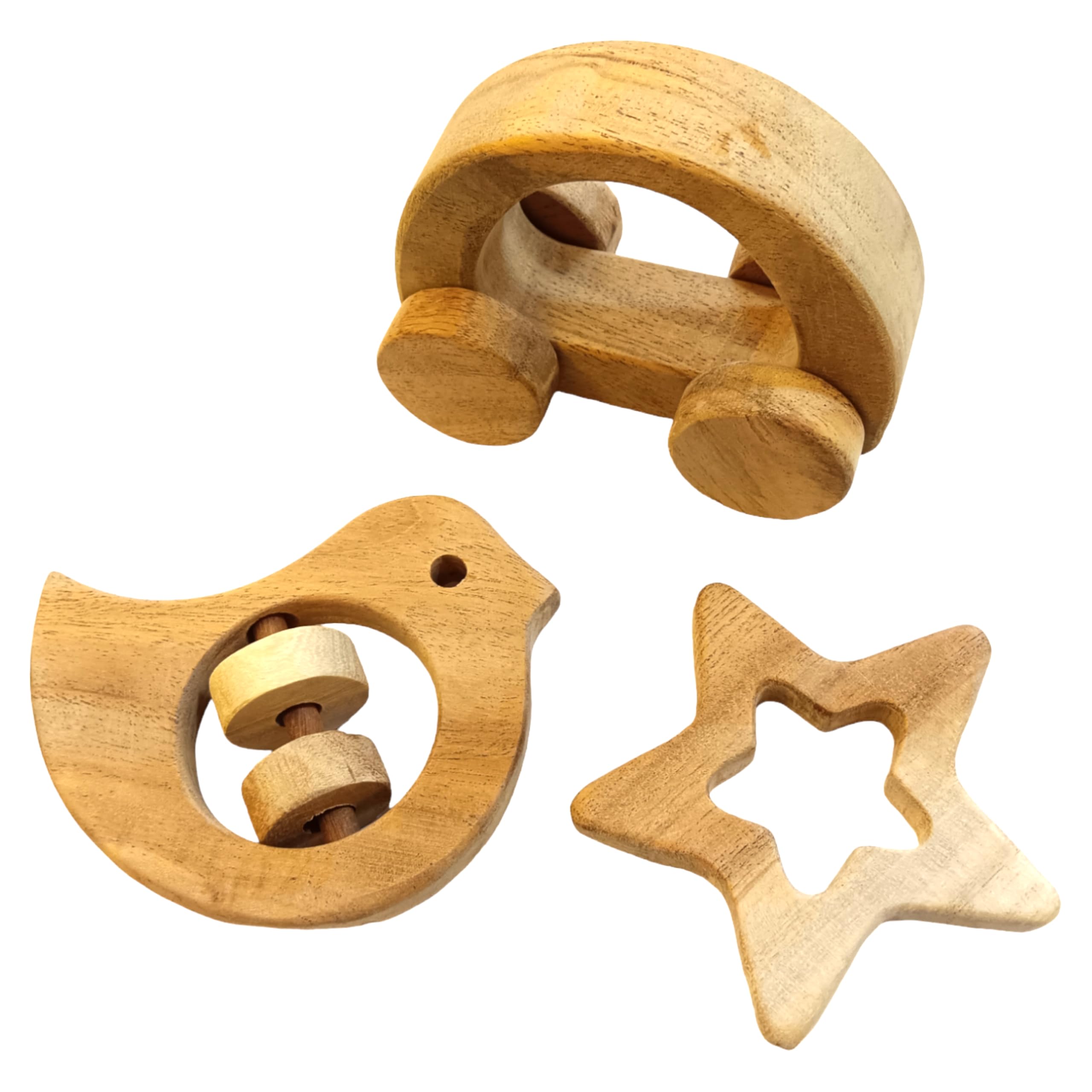 neemtoys® Neem Wooden BabyTeether-Rattle-Wheel Toy Set for Kids of Age 0-5 Years (B0BWTWV35M) Amazon Price History, Amazon Price Tracker