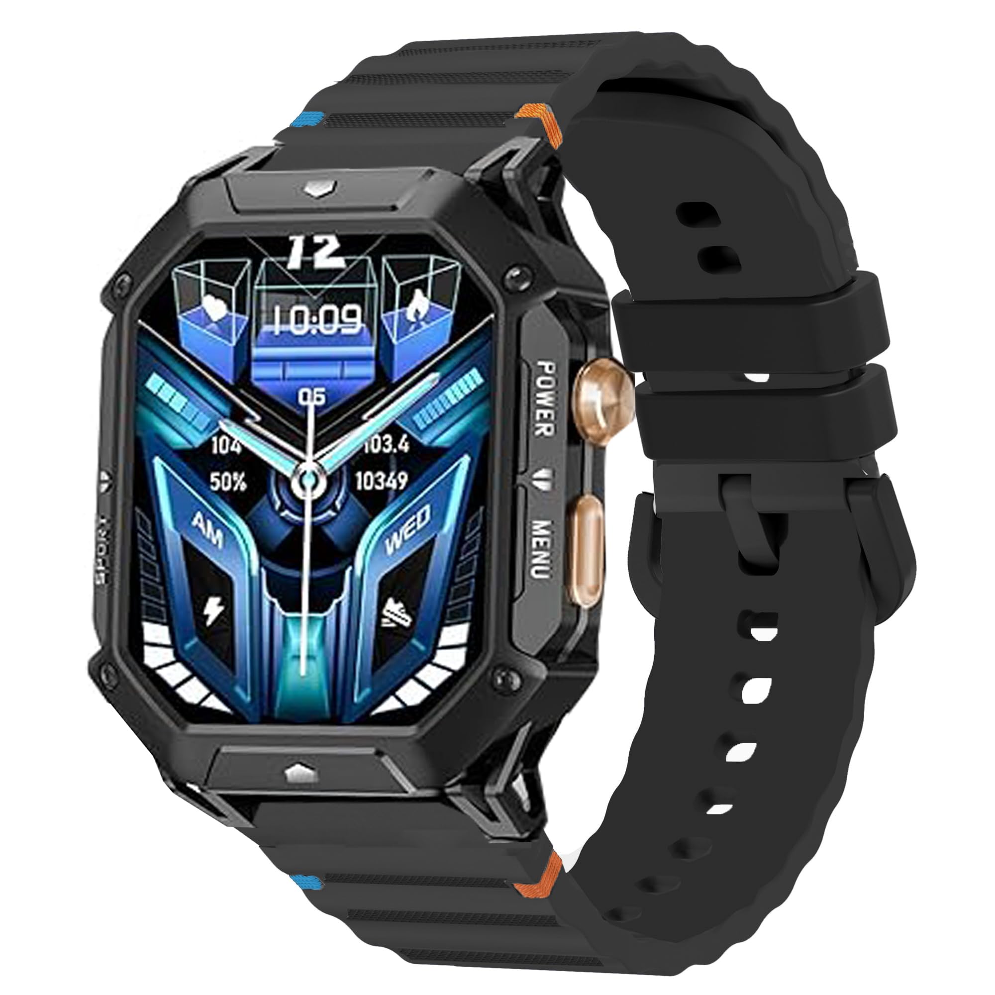 Lamshaw Compatible with OUKITEL Smart Watch bands, New Silicone Woven Line Adjustable Replacement Strap Compatible with OUKITEL BT10, BT12, BT20, BT80