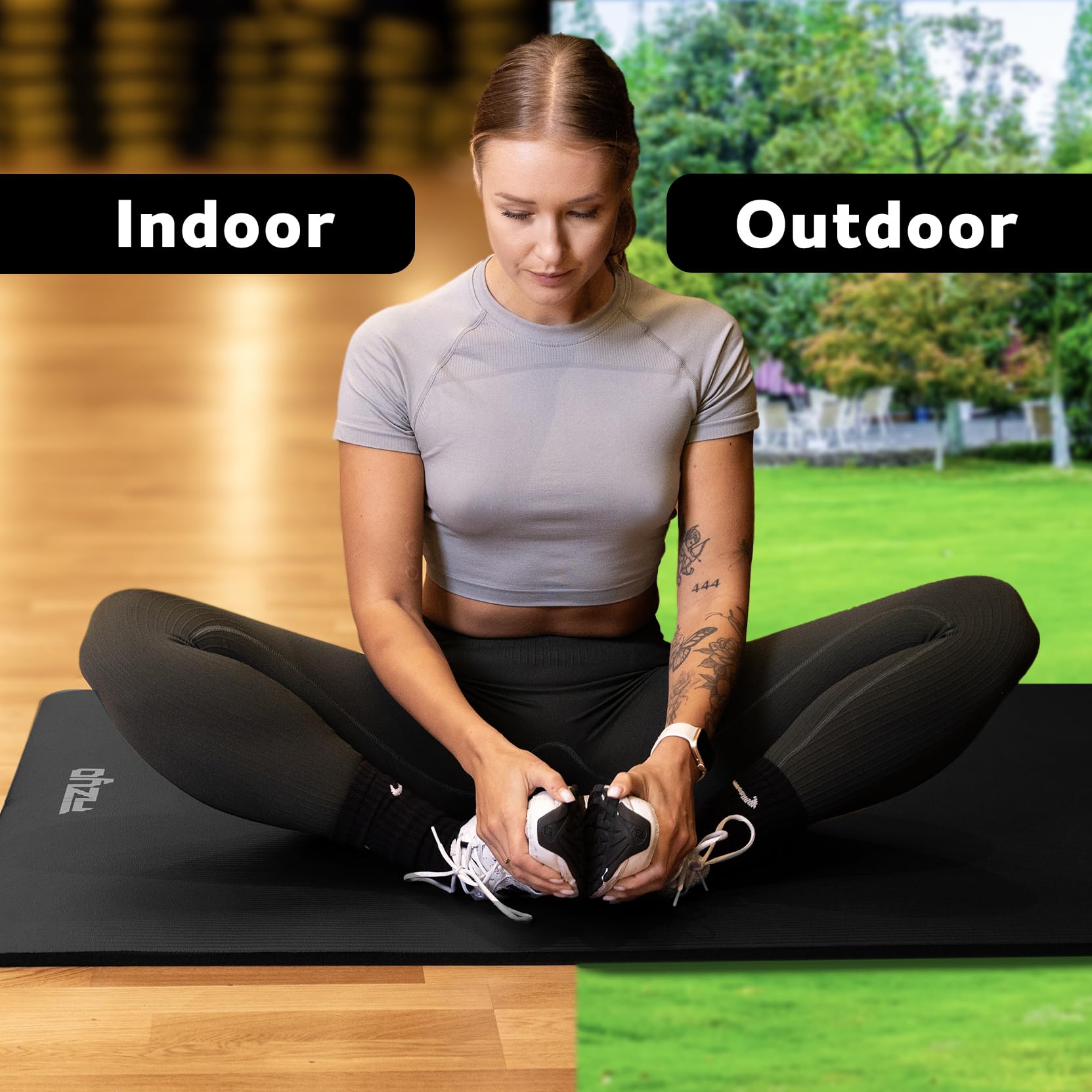 Fizyo Esterilla de Yoga Gruesa Antideslizante NBR – Colchoneta para Pilates, Gimnasio y Fitness, Caucho Sintético Resistente para Entrenamiento, Ejercicio y Relajación, 190 x 60 cm