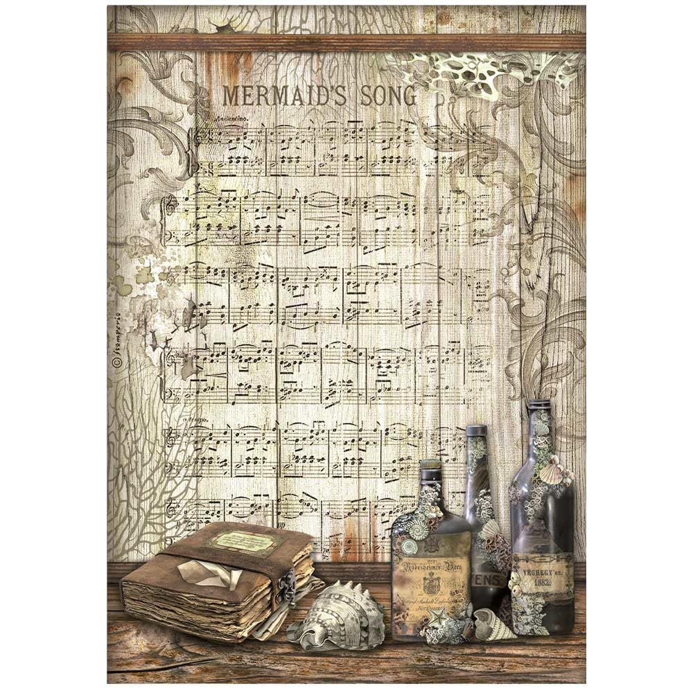 Creative Expressions Stamperia A4 Rice Paper Sea Mermaid's Song, Multicolour, One Size