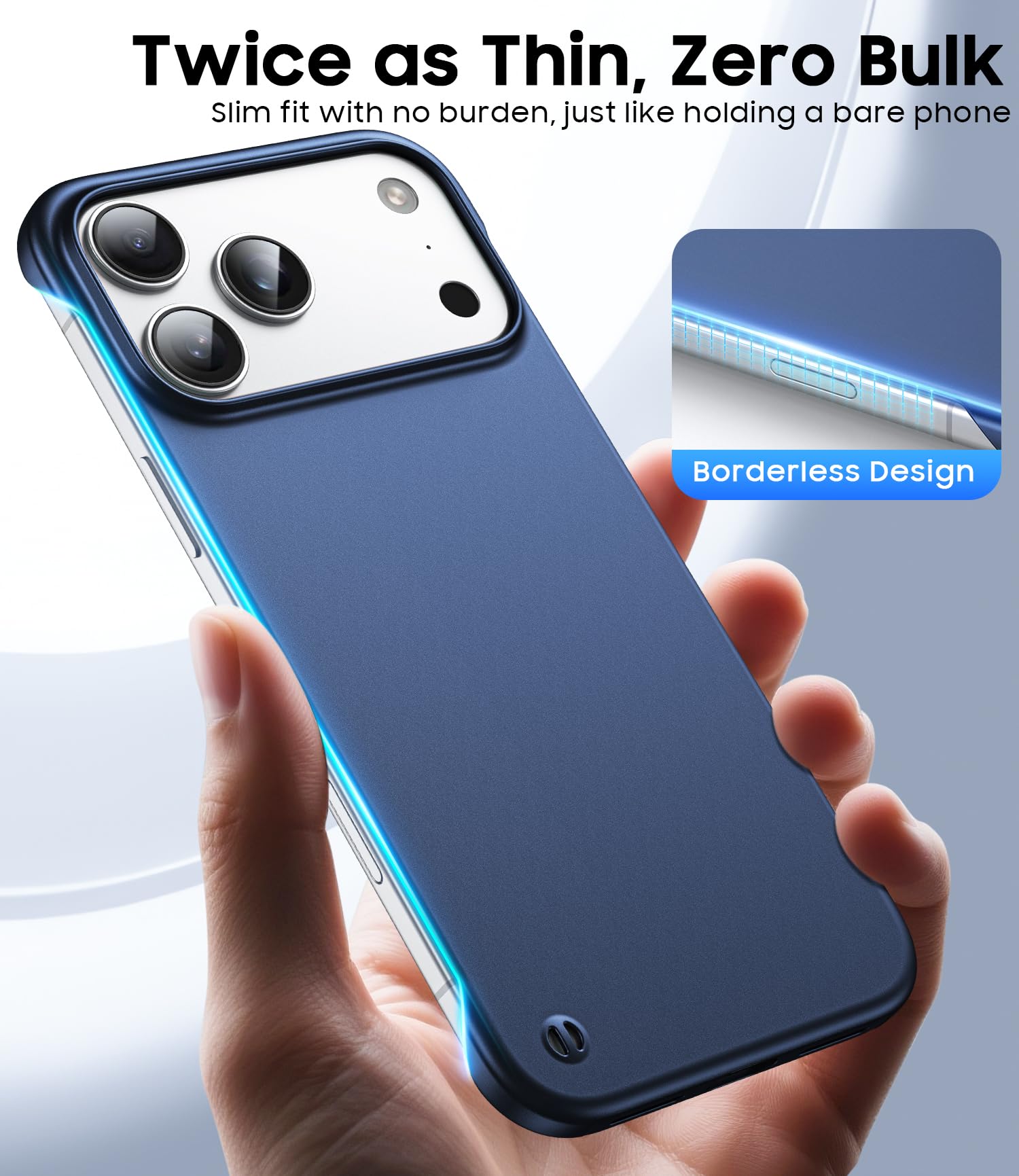 Amazon.com: GRECAZO Magnetic Frosted Frameless Case for iPhone 17