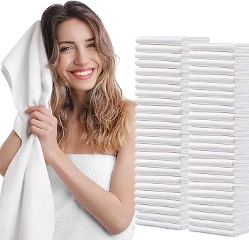 50pc Disposable Large Luxury Bath Hair Drying Towels 16"x 31.5"