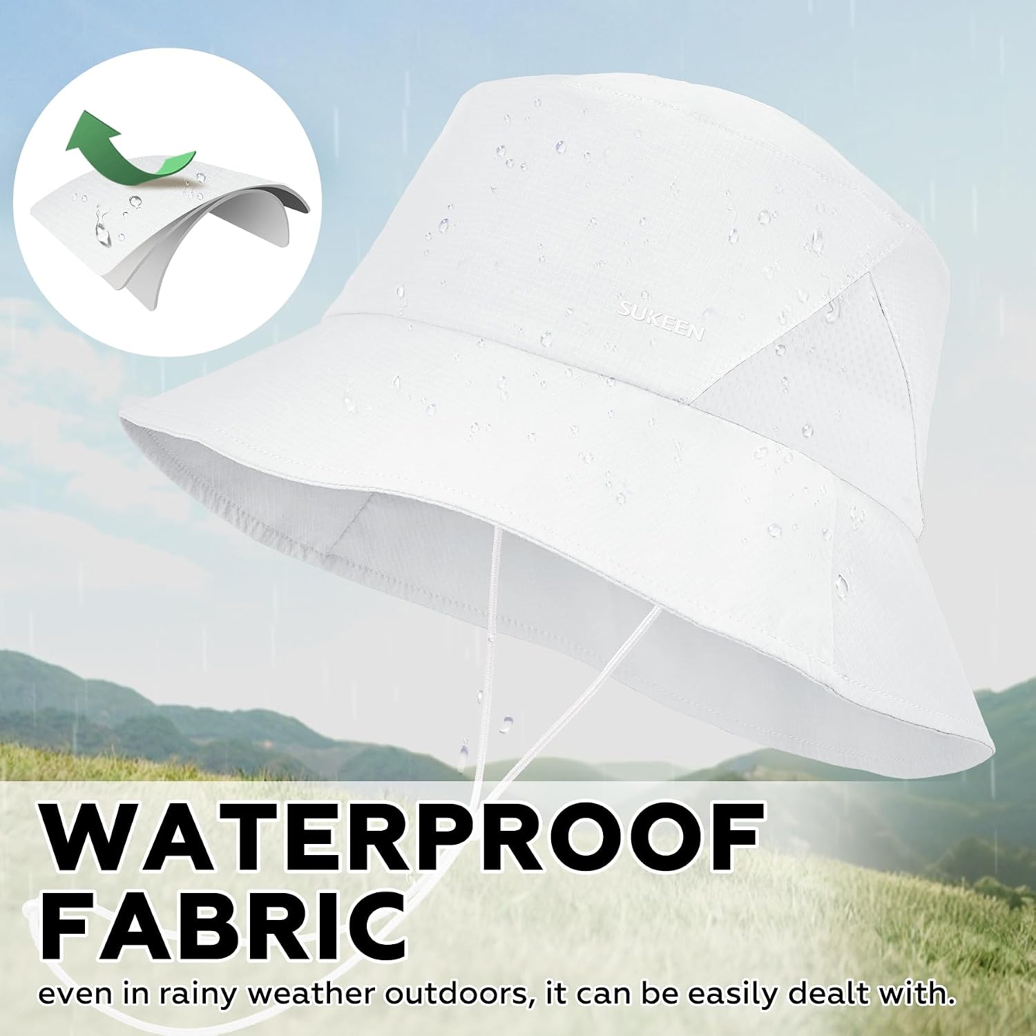 Sukeen Women's Lightweight Adjustable Bucket Hat for Summer Outdoor Use,Breathable & Soft Sun Hat UV Protection and Quick-Dry