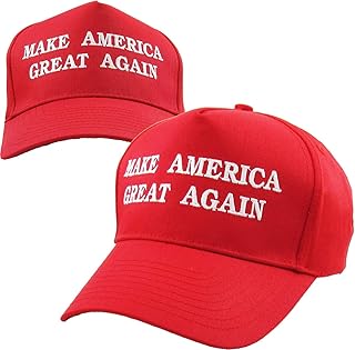 Make America Great Again Our President Donald Trump Slogan with USA Flag Cap Adjustable Baseball Hat Red