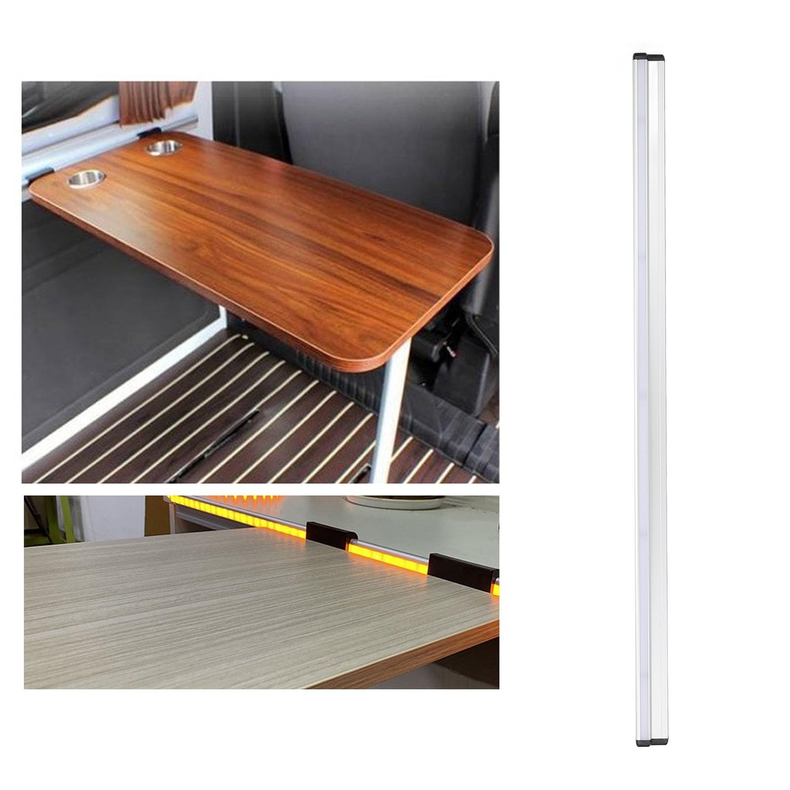 Rail coulissant de table RV, rail coulissant de bureau en alliage d'aluminium pour camping-car, yacht, caravane, camping-car, voyage, camping, meubles portables