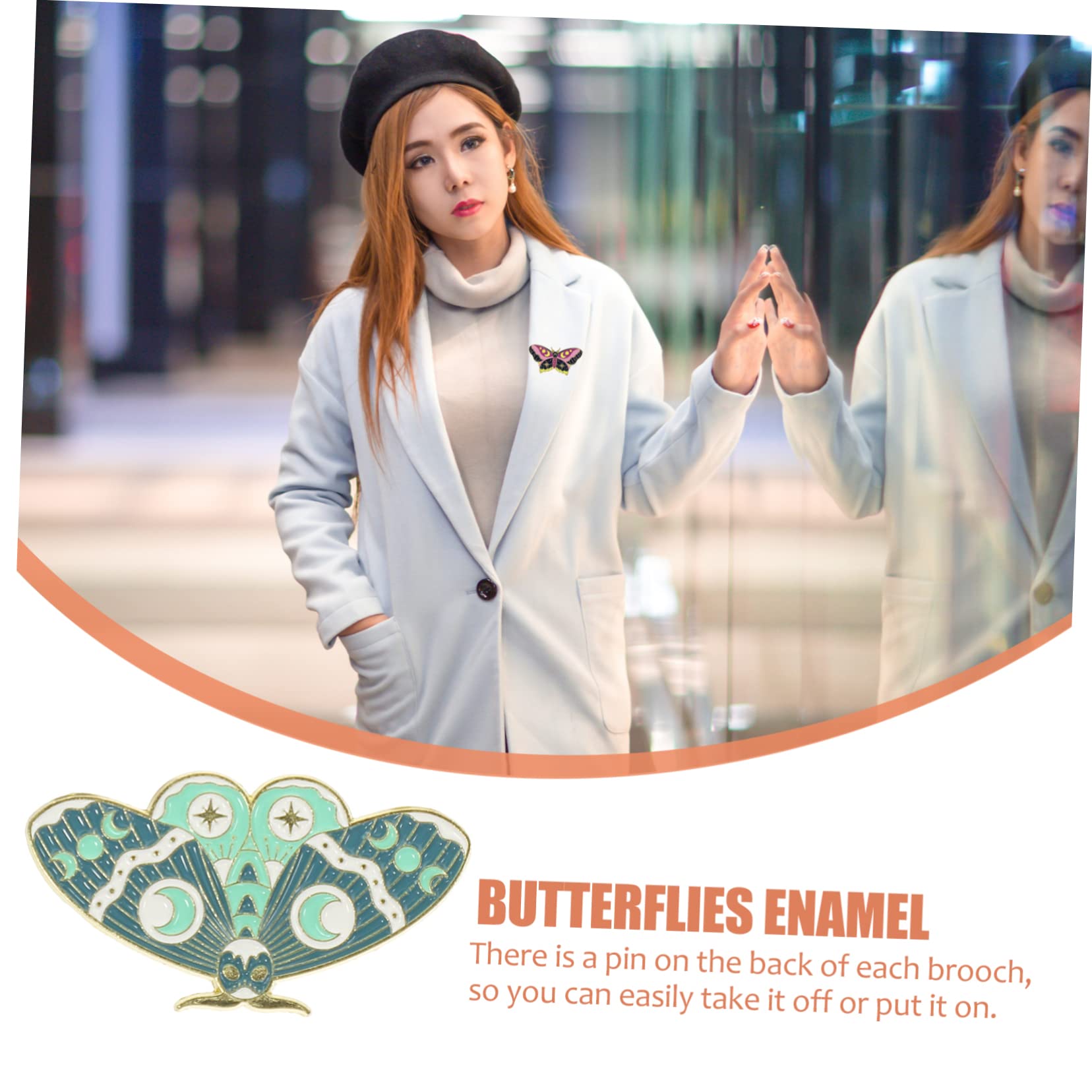 FOMIYES Teiliges Emaille Pin Set Retro Broschen Für Kleidung Rucksack Hüte Stilvolle Metallabzeichen Mit Niedlichem Schmetterlingsdesign Langlebig Elegant