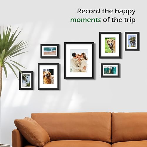 Vista 37 de FrameWorks Marcos de fotos clásicos de madera de 11 x 14 a 8 x 10 pulgadas con vidrio templado, roble natural, paquete de 6