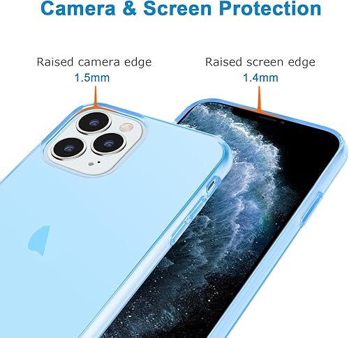 Miniatura 4 de JJGoo Funda transparente compatible con iPhone 11 Pro Max, transparente, suave, a prueba de golpes, delgada, delgada, antigolpes, color azul