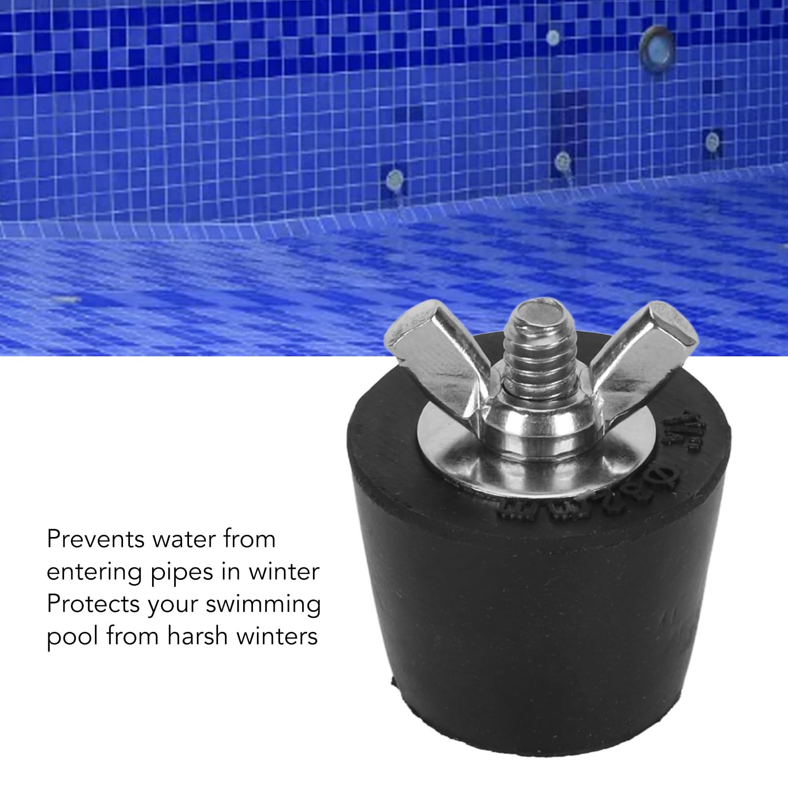 2 Bouchons Hivernage Piscine 45mm - Expansion Caoutchouc Pour Protection Hiver