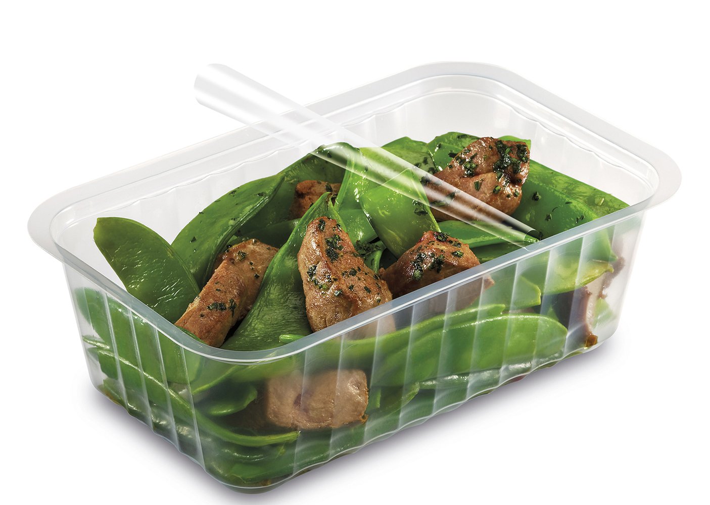 GUILLIN – alphacel mcl760tp Pack de 6 Bolsas de 100 Barquettes scellable, plástico, translúcido, 17.7 x 11.3 x 5.7 cm