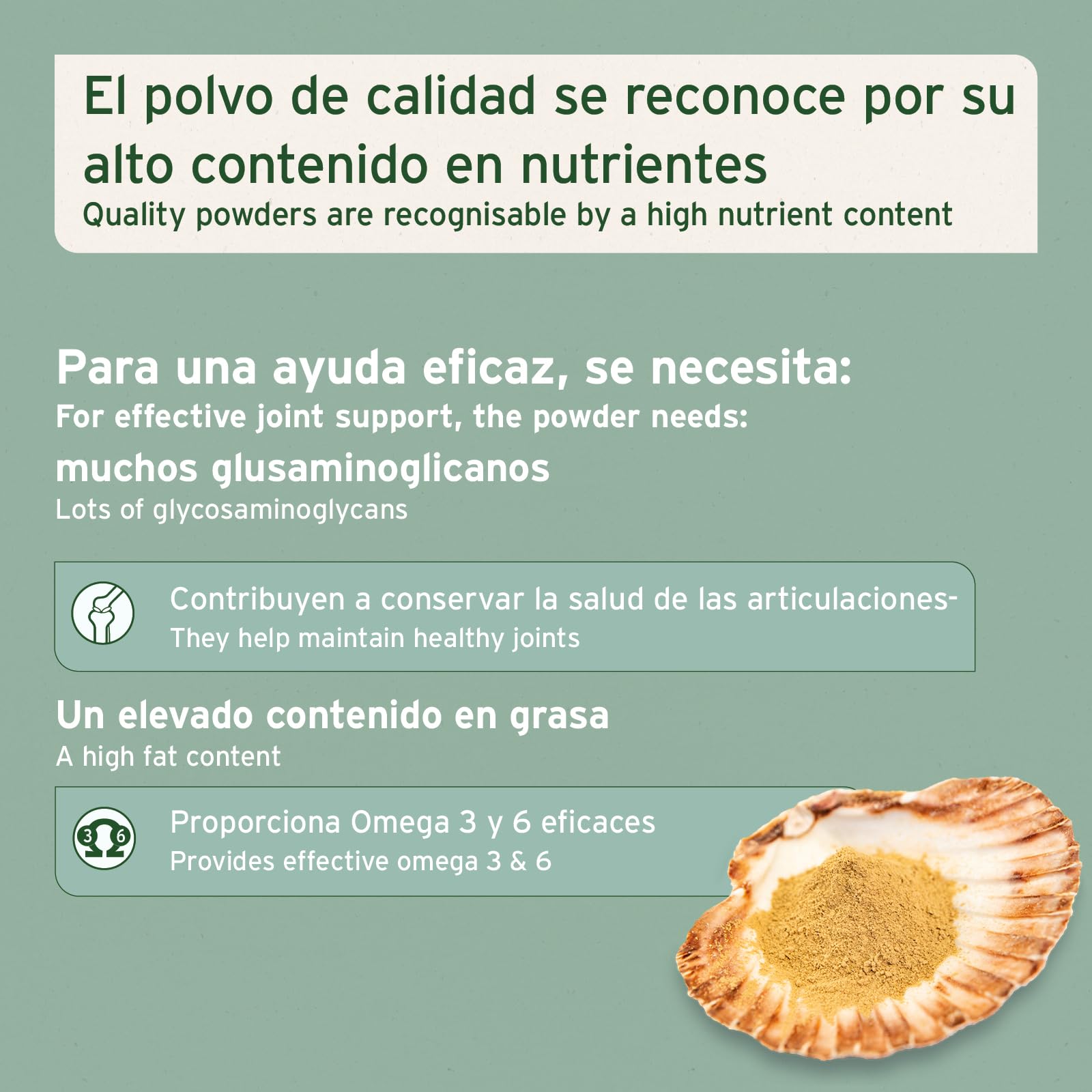 AniForte Polvo de mejillón de Labios Verdes 250g para Perros y Gatos. Condroprotector Natural, 3,3% glicosaminoglicanos y Alto Contenido graso. Apoya la Salud Articular.