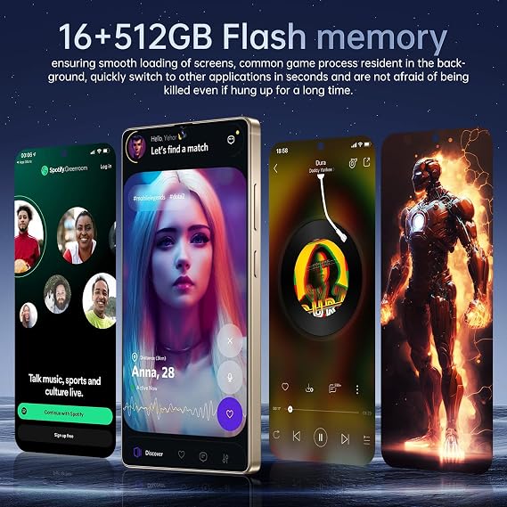 BDWJW I25 Ultra Smartphone 8+256GB, 6.99 FHD+ Display, Snapdragon 8 Gen 3, 7000mAh, 68MP+108MP Cameras, Stylus Pen, Fingerprint & Face Unlock, GPS (ADesert Titanium)