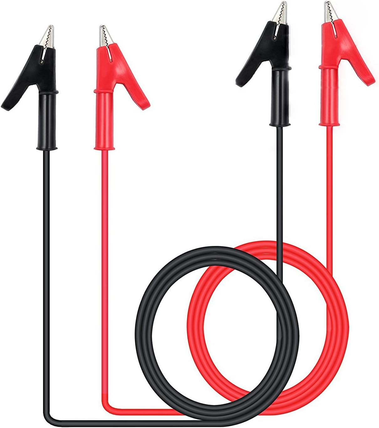 YAKAMOZ 2PCS 1M 15A Dual Ended Alligator Clips Test Lead