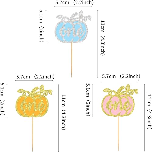 Miniatura 2 de Ercadio Paquete de 24 decoraciones de calabaza para cupcakes de otoño, calabaza, uno para cupcakes, decoración para el día de Acción de Gracias,