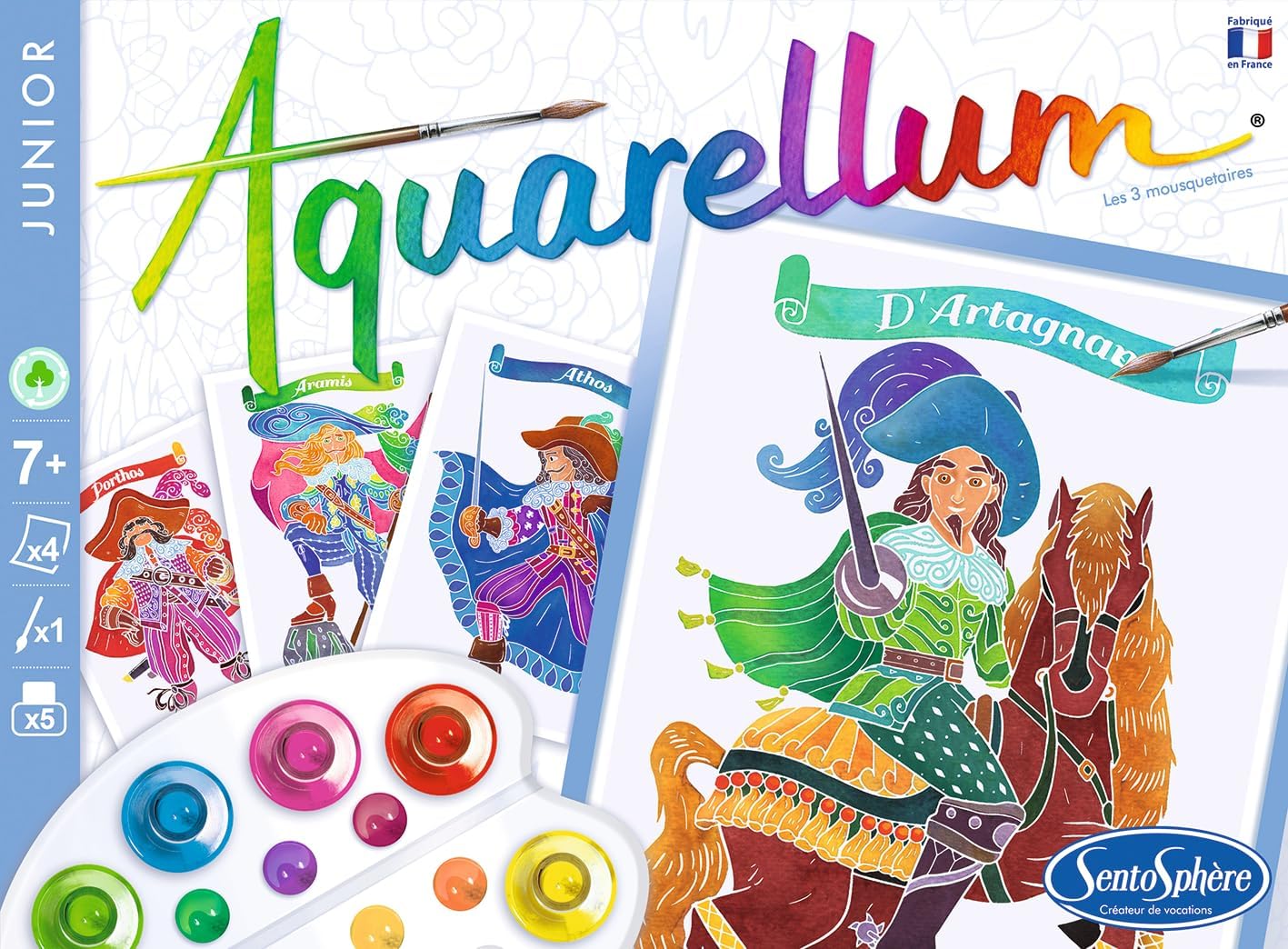 Sentosphre Aquarellum Junior Watercolor Paints The 3 Musketeers