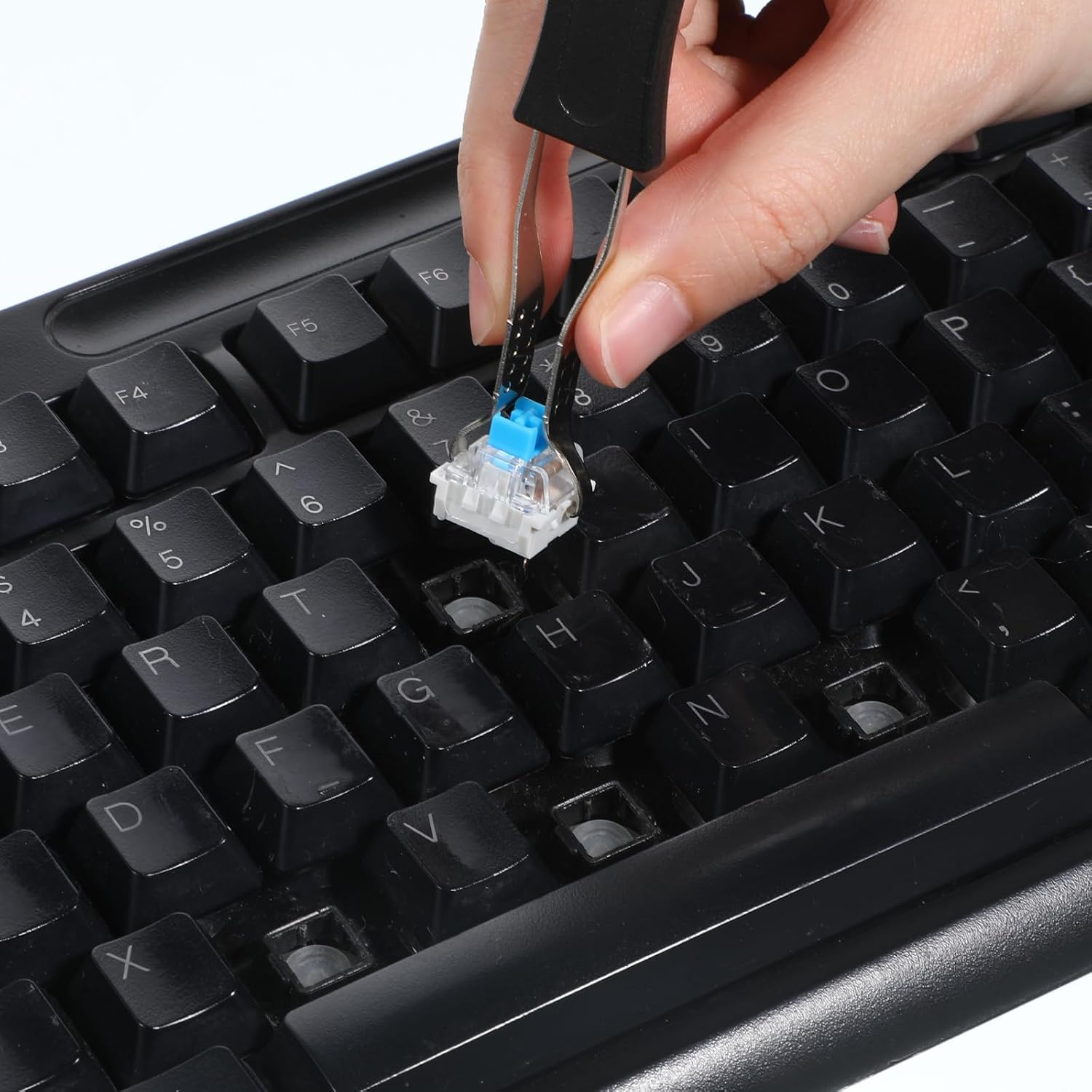 5 Pcs Keycap Puller and Switch Puller Set with Cleaning Brush, Key Cap Pullers Keyboard Brush Keycaps Tweezers Keyboard Remover Tool Kit for Mechanical Keyboards Removing Cleaning Fixing image 3