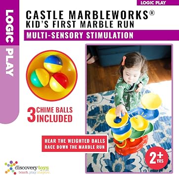 Discovery Toys Castle MARBLEWORKS Marble Run | Kid-Powered Learning | STEM Educational Building Block Toy Learning & Childhood Development 2 Years Old and Up