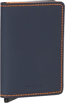 Secrid Slimwallet Nightblue & Orange One Size Unisex Adults, Nightblue & Orange, One Size, Modern